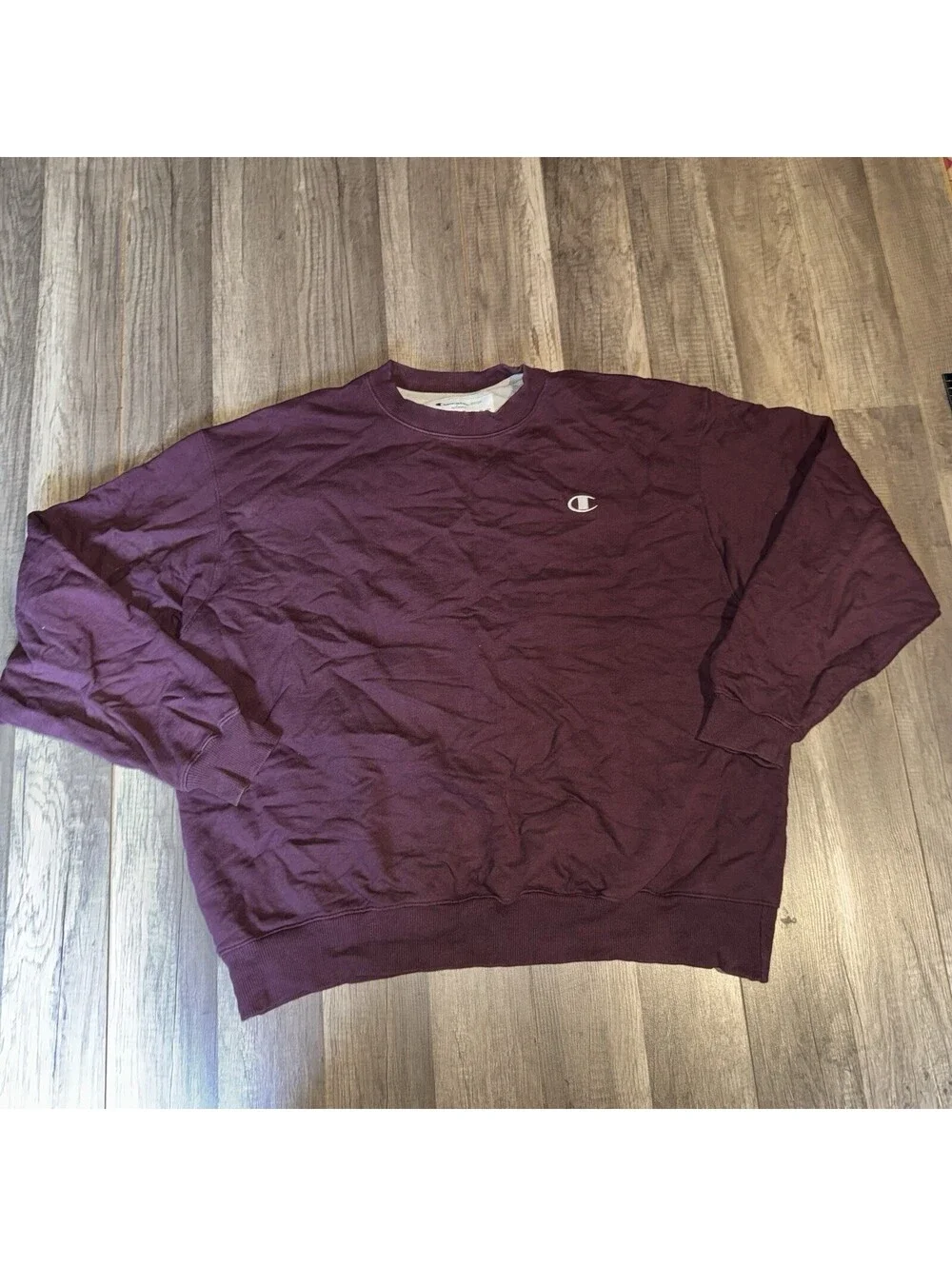 Champion ECO Authentic Crewneck Sweatshirt Burgundy Maroon XL